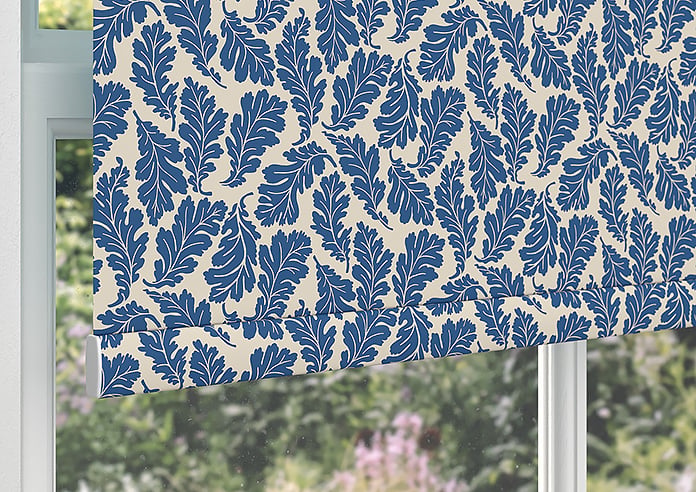 Land & Shore Oak Leaf (Blackout), Blue - Twist&Fit Roller Blind - Image 4